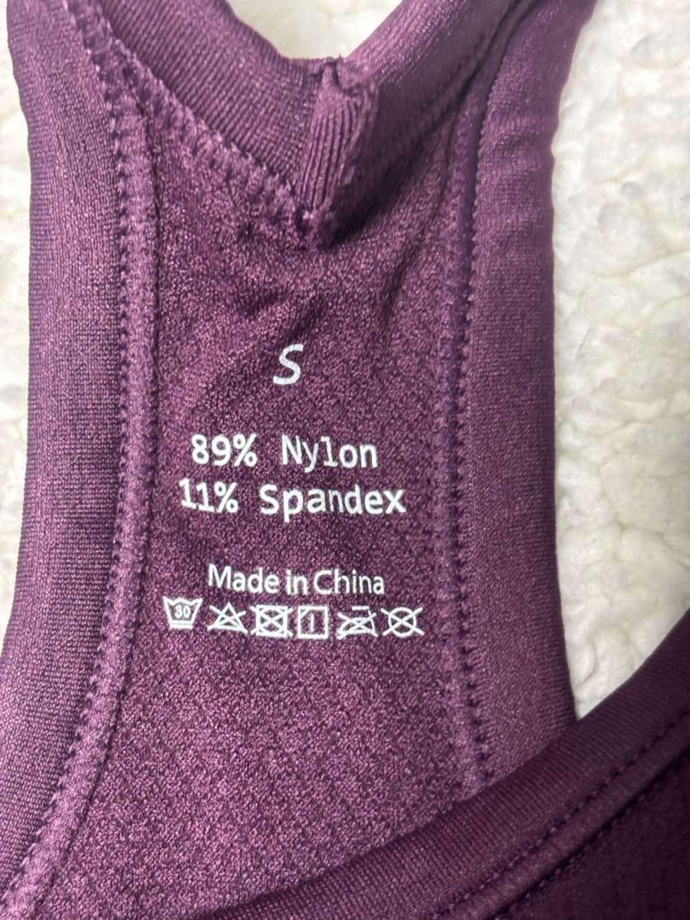 Women’s Ribbed Racerback Tank Top - Plum - Picture 4 of 9